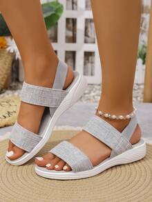 Women's Non-Slip Breathable Elastic Sport Sandals - Grey - View 5