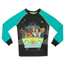 SCOOBY-DOO ! Snuggle Fit Pyjamas | Boys  Pyjamas | Kids Long Sleeve PJs | Official Merchandise | Fast UK Delivery Shipping | Trusted UK Seller | Great Gift For Kids | Perfect For Sleepovers, Halloween, Birthdays And Christmas - Black - View 2