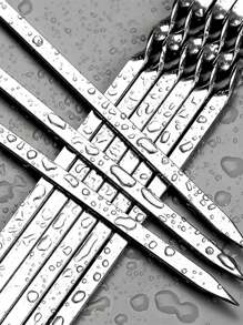 100pcs Barbecue Skewers,30CM In Length Stainless Steel Barbecue Needles, Multi-Purpose Metal Grill Kebab Skewers,Charcoal Barbecue,Barbecue Skewers, Lamb Skewers, Corn Forks, Flat Iron Skewers, Gathering BBQ, Family Parties,Outdoor Cooking,Eid Al-Adha