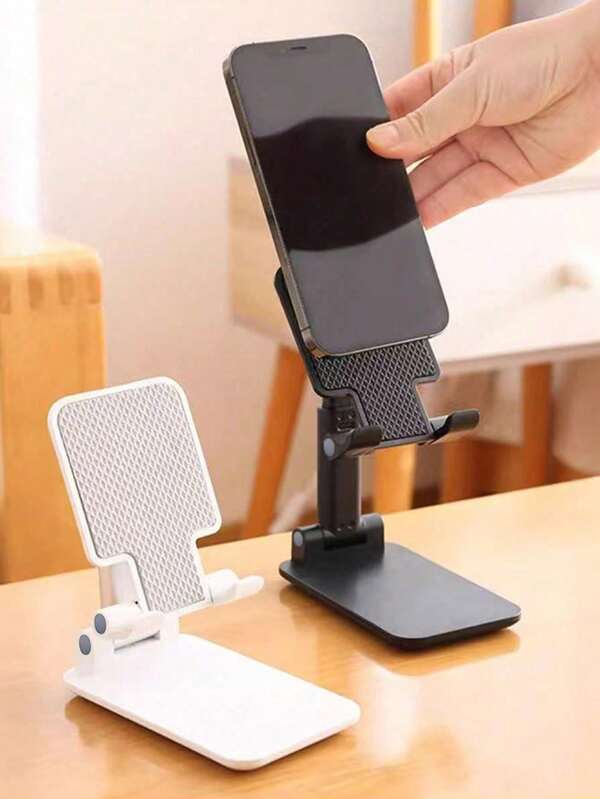 1 pièce Support ajustable et pliable multi-couleurs minimaliste pour téléphone portable et tablette, support pliable pour téléphone portable et tablette, support de téléphone ajustable en angle et en hauteur pour bureau, support de téléphone compatible avec étui pour bureau