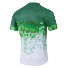 ETIXXL Men'S Quick-Dry Cycling Jersey With Rear Pocket - Breathable, Moisture-Wicking MTB Shirt For Biking & Riding, Geometric Design, Short Raglan Sleeves, Zip Placket, All-Season Sports Top, Cycling Apparel|Geometric Pattern Shirt|Breathable Fabric