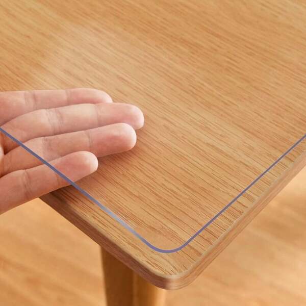 PVC1.0mm Thick Transparent Tablecloth, And Scratch-Resistant Heat Resistant Table Cover, Surface Protection Film For Tables, Suitable For Home Hotel Dining Table Cloth Coffee Table Cloth Household Table Runner 1pc