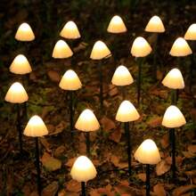 [20pcs Solar Mushroom] 20pcs Solar Mushroom Light Colorful Mushrooms, Easy To Install, Outdoor Garden With Patio Decoration, 8 Flashing Modes