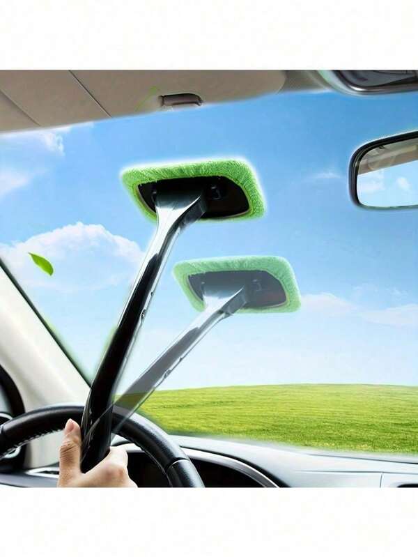 New 1Pcs Long-Handled Car Windshield Cleaner - An Easy-To-Use Wiping Tool For Cleaning And Protecting Your Windshield - Car Windshield Brush