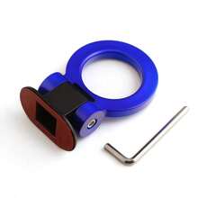 Ganchos de remolque de estilo ABS para coche, pegatina decorativa para coche, remolque delantero trasero, simulación de anillo de carreras, gancho de remolque para vehículo para OBRN - Negro A - Ver 2