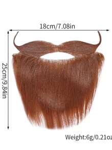 1 pièce Fausse moustache et sourcils réalistes, convient pour Halloween, Noël, Nouvel An, costume de bal masqué, fête de festival
