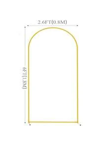 Metal Arch Backdrop Stand, 7.2FT, 6.6FT,6FT Back Drop Arch, Metal Balloon Arch Frame,Easy To Assemble, Gold Arch Stand For Parties, Birthday, Baby Shower(No Cover)