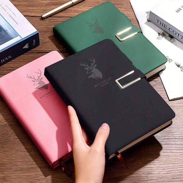 Marvel 1PC160/320 Pages A5 Notebook With Simple Buckle And Thickened Notebook, Student Business Office Work Meeting Records, School Office Supplies(Slight Flaws), School Supplies, Back To School