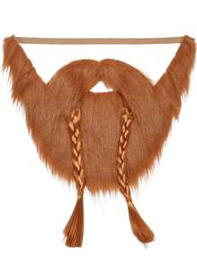 1 pièce Fausse moustache et sourcils réalistes, convient pour Halloween, Noël, Nouvel An, costume de bal masqué, fête de festival