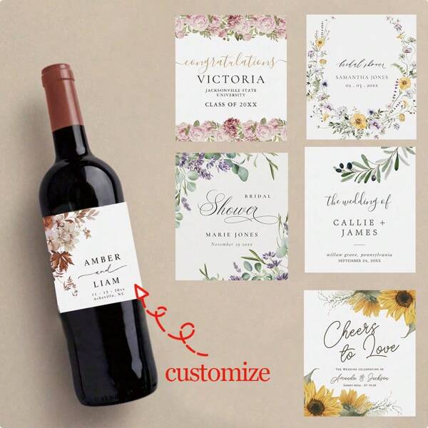 Etichette personalizzate per bottiglie, adatte per appuntamenti, San Valentino, Natale, fidanzamento, etichette per vino, etichette per vino con foto, regali di matrimonio minimal, etichette per vino personalizzate, regali personalizzati, etichette per regali di vino