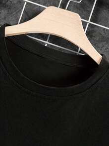 The Veil Selfish Machines T-ShirtPrint-Black 794g New Arrived Pure Cotton Suitable For Birthday Parties Daily Commuting T-Shirt Suitable For Giving Gifts To Family Membersgraphic Tees Men Shirts Streetwear White Shirt Black Shirt - 黑色 - 查看 3