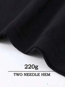 Plus Size Men Rock N Roll Music T-Shirt,Skull And 'defton Es' Band Tribute Printed Casual Soft Short Sleeve Pure Cotton 220gsm Tees - màu đen - Xem 5