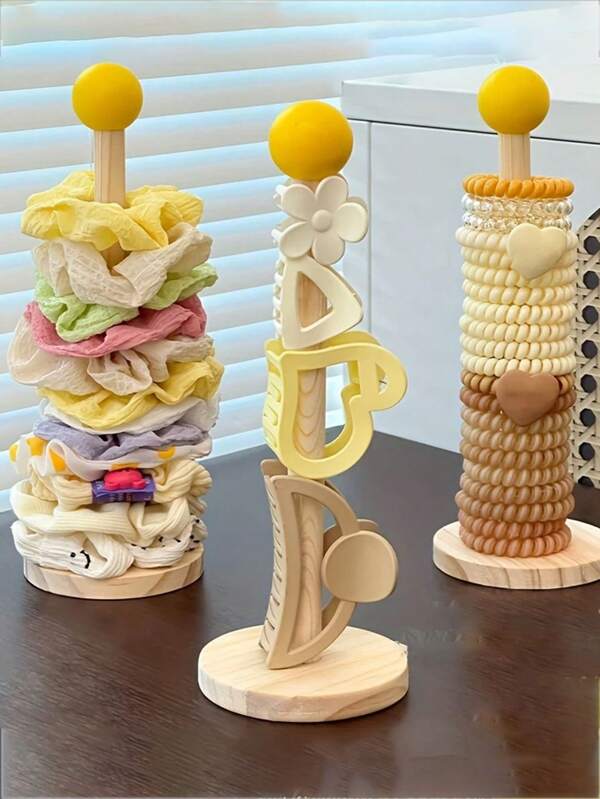 Vintage Wood Headband Jewelry Organizer Display Rack - For Headbands, Hair Clips And Jewelry Stand, Hair Accessory Display Shelf
