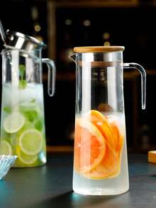 1pc Cold Water Jug With Tap And Removable Filter - Home Kitchen, Camping, Party Beverage Dispenser, Clear Plastic Beverage Container With Handle, Portable Water Bottle, Kitchen Essential, Fashion Design, Lid Design - Multicolor - View 3