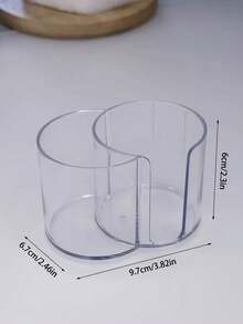 1pc Swab/Round Pad Storage Dispenser, Makeup Round Pad Storage Jar, Dental Floss Box Container 2 Compartment Bathroom Countertop Dressing Table,For Holiday Beach, Bathroom Collection, Bedroom Collection, Large Capacity - Multicolor - View 13