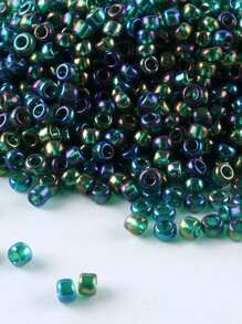 GO2CJBEADS 10 جرام جودة جيدة من حبيبات الزجاج الشفافة بقياس 2 ملم بألوان نمط لتصنيع المجوهرات