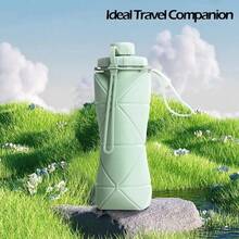 Silicone Collapsible Sports Water Bottles Outdoor Camping Folding Water Cup Large Capacity Travel Foldable Leakproof.Kettle