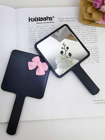 1pc Minimalist Style Hand Held Mirror, Size 16cm Length X 9cm Width, High-Quality Portable Makeup Mirror, Lovely For Girls,Makeup,Cheap,Room Decor,Vanity,Travel,Bedroom,Makeup Accessories,Mirror,Vanity Mirror,Mini Mirror,Compact Mirror,Mirror Small,Hand Mirror