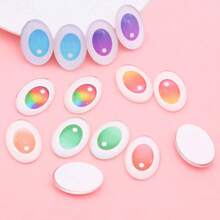 10pcs (5pairs) 18x25mm Oval Glass Crystal Eyes Flat Bottom Stuffed Eyeball Doll Accessory DIY Crafts Gift Animal Eyes Doll Making