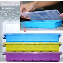 Ice Cube Tray, 3 Pack Silicone Ice Tray Easy-Release Flexible 15 Ice Cube Molds, Stackable Ice Trays For Freezer, Ice Cube Size 1.2 IN For Cocktail, Whiskey, Juice, Baby Food,