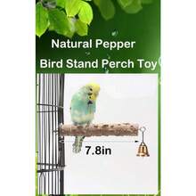 Perchas naturales para pájaros con ventosas para ventana, espejo, coche, ducha, viaje, baño, madera, perchas interiores y exteriores para pájaros silvestres, pequeños, medianos y grandes, loros, periquitos, cacatúas, conures, pinzones, agapornis con forma de T de 10 W - Madera - Ver 7