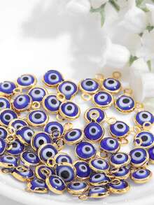 40-80-100 件波西米亚风格邪眼吊坠锌合金吊坠适用于 DIY 手链、耳环、珠宝制作用品 - 彩色 - 查看 8