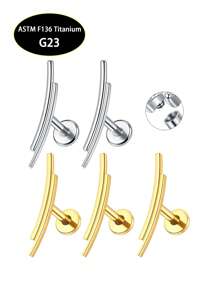 1 Stück F136 Titan Innengewinde Lippen Stud Monroe Labret Ohrknorpel, Tragus, Helix, Ohrläppchen Piercing Ohrringe Schmuck 16G