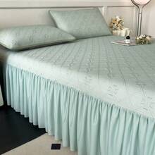 Cooling Mattress Pads - Blue - Bed Skirt - View 5