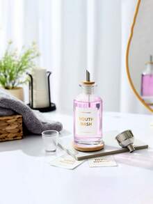 1 件北欧风格漱口水分配器套装，咖啡糖浆分配器 11.8 盎司防滑垫+漏斗+杯子，精美桌面，增值家居装饰，房间装饰，浴室装饰及配件，浴室装饰，圣诞装饰 - 彩色 - 查看 3