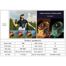 Ventilador de cintura portátil de 3600 mAh com clipe para cinto, resfriamento máximo de 24 horas, 10 velocidades de 12.000 RPM, ventilador de pescoço pessoal recarregável com clipe duplo e lanterna para acampamentos em locais de trabalho ao ar livre e viagens
