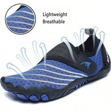 Shoes Barefoot Aqua Socks Outdoor Indoor Quick Dry Sandals Lightweight Slip On Walking Sneakers Beach Pool Swim (Little/Big) - 2-藍色/黑色 - 查看 3
