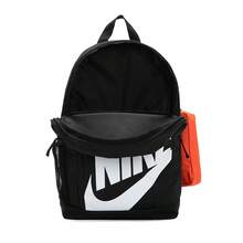 Nike 儿童运动背包，Y NK ELMNTL BKPK SHOEBOX，学生户外旅行休闲背包，男女通用单肩包 HJ4186-010 - 黑/白/橘色 - 查看 3