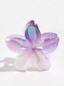 1 件女士紫色渐变气质优雅时尚花朵发夹适合日常佩戴发饰时尚发夹女爪夹秋冬度假装女士 - 紫色 - 查看 4