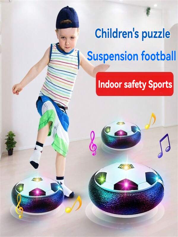 Schwebenandfußball mit Beleuchtung, niedrig schwebend, stoßfest, sicheres Perlenschaumstoffmaterial, interaktives Indoor/Outdoor Sportspielzeug für Kinder, Jungen & Mädchen