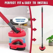 Local Shipping-2 Pack Scrub Brush Replacement Head For O Cedar EasyWrin Spin Mop 1 Tank System, Spin Mop Replace Head Base, Shower Floor Scrubber, Hard Bristle Cleaning Brush For Bathroom Kitchen Wall Tile - 2-TANK Scrub Brush (2pcs) - 查看 3