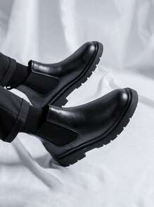 Plus-size Britse herenlaarzen, nieuwe enkellaarsjes, hoge werkschoenen, sigarettenkokerlaarzen, slijtvaste hoge antisliplaarzen, Britse werkschoenen met dikke zool, retro motorlaarzen