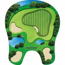 必备清单：厕所迷你高尔夫游戏！- 有趣又轻松的PVC高尔夫套装，适合浴室娱乐，配有果岭、靶垫和说明书，非常适合家庭或办公室练习，办公室游戏，幽默的设置 | PC迷你高尔夫套装 - 綠色 - 查看 6