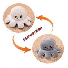 1 قطعة دمية أخطبوط من القماش القابل للقلب، دمية متغيرة اللون إبداعية، أخطبوط مرصع بترتر قابل للقلب، هدية عيد ميلاد، هدية حفلة - متعدد الألوان - مشاهدة 6