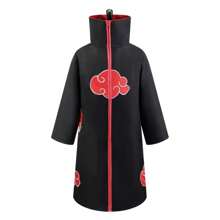Costume de cosplay de cape de l'organisation des vêtements avec nuages rouges, costume d'Halloween de performance, cape d'Uchiha Itachi