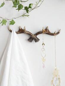 1pc Vintage Deer Antlers Wall Hooks Wall Mounted Clothes Hanger Coat Rack Key Holder For Decorative Wall Hook Deer Antlers Wall Mounted Hooks Home Decor Christmas Decorations Room Decor Christmas - Multicolor - View 1