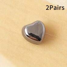 2/4/5 paires d'accessoires magnétiques de mode pour col de chemise en forme de cœur multi-couleurs - sans couture nécessaire, boutons amovibles pour resserrer le col de chemise, convient pour le col, les poignets, les jambes de pantalon, les écharpes, décoration réglable et réutilisable, cadeau