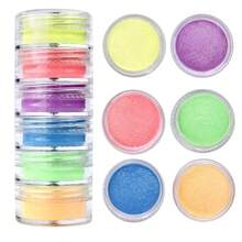 Dofuny 6Colors Neon Fluorescent Powder Mica Powder For Soap Making Neon Powder Dye For Slime Epoxy Resin Paint Candle Jewelry Making Dye Pigment - Multicolor - View 2