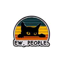 可爱猫咪珐琅别针 翻领别针 背包上的徽章 女士胸针 衣服礼品 珠宝 时尚配饰