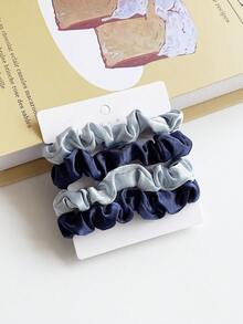 4个装纯色法式小发圈，附卡片，简约百搭发绳，彩色发圈，女士发饰，发圈，发绳，发饰，马尾发圈，发圈，橡皮筋，发绳，发圈，头饰，弹力发带 - 彩色 - 查看 14