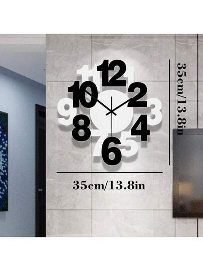 YZOK Moderne Contemporary Minimalist Wand Klok Perfect Home Living Room, Bedroom Study Creative ative Timepiece view 6