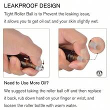 4 Pack 10 Ml Essential Oil Roller Bottles With Stainless Steel Roller Ball Refillable Leakproof Empty Thick Amber Glass Roll On Bottles With Metal Caps For Travel Perfume - 4PackAmberwithGoldCaps - View 4