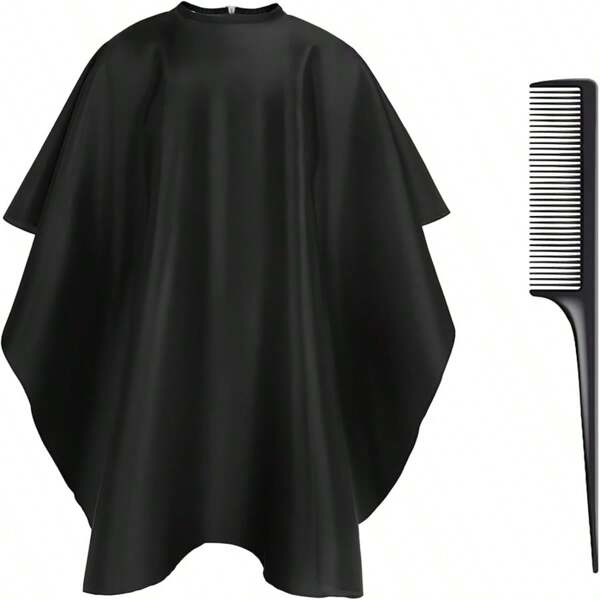 Cape de coupe de cheveux avec peignes, cape de barbier pour hommes et femmes, accessoires de barbier professionnels, fournitures de salon de coiffure, retour à l'école, accessoires de voyage et de vacances, accessoires pour cheveux pour femmes