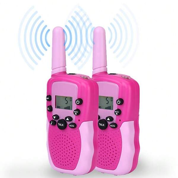NK NK Walkie Talkies para Niños de 4 5 6 7 8 9 Años (Pilas Incluidas) - Larga Distancia 3km, Pantalla LED, 22 Canales, Juguete Infantil con Linterna, Regalo Navidad Cumpleaños, Color Rosa/Violeta ✅ Entrega 24/72h a España (península)