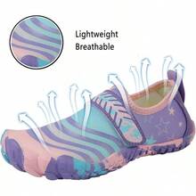 Shoes Barefoot Aqua Socks Outdoor Indoor Quick Dry Sandals Lightweight Slip On Walking Sneakers Beach Pool Swim (Little/Big) - 紫色 - 查看 2