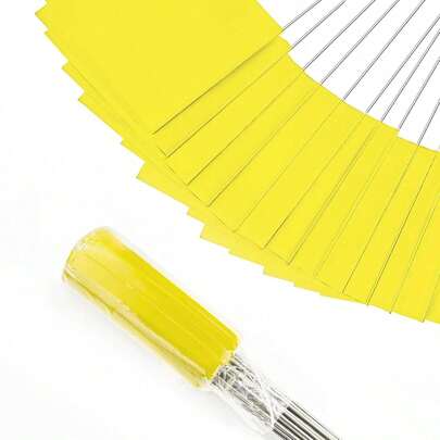 50Pack Blue Marking Flags, Writable/15x4x5 Inch, Yard Flags For Lawn & Irrigation & Landscape & Sprinkler & Survey & Dog Training. Superior Quality